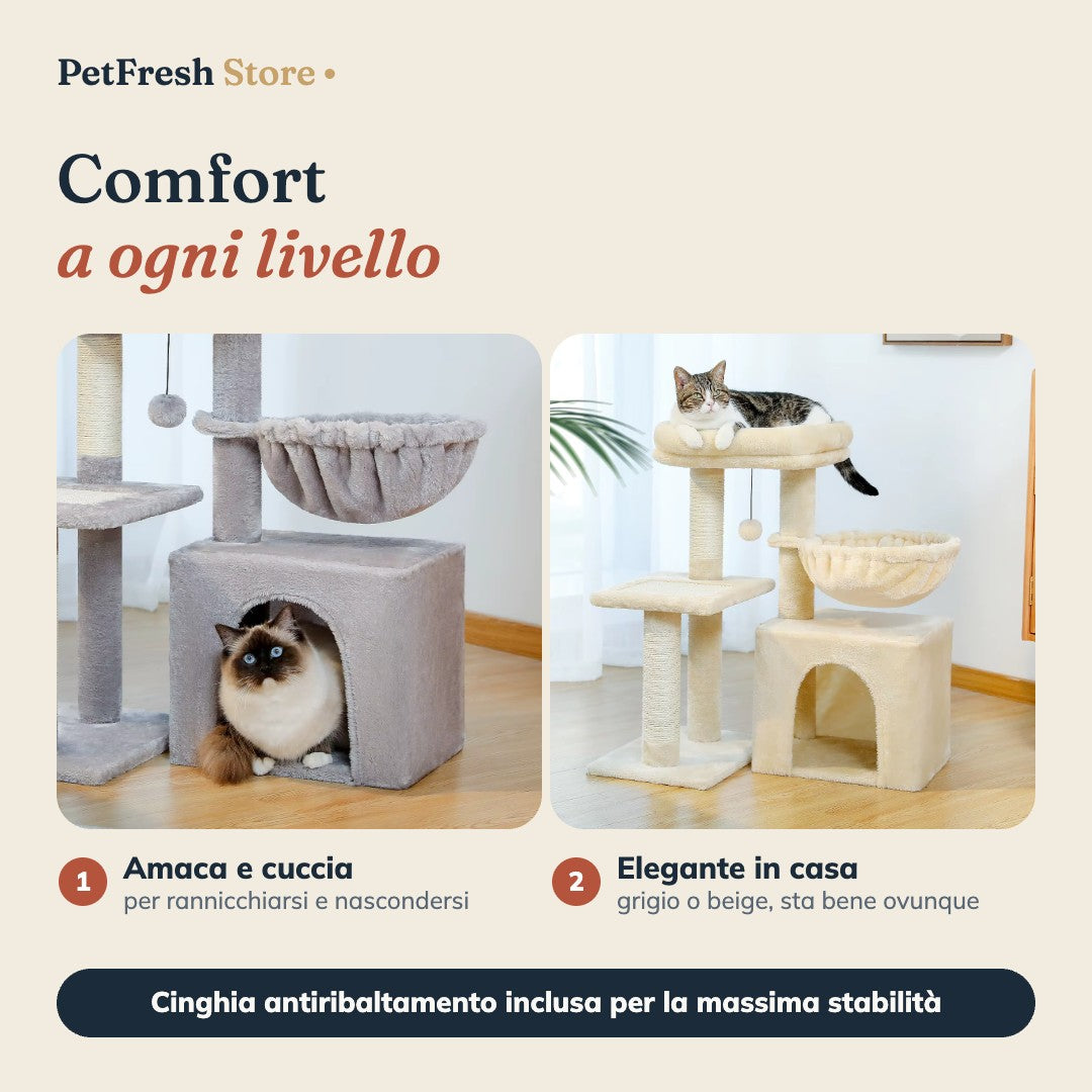 Amaca e cuccia dell'albero