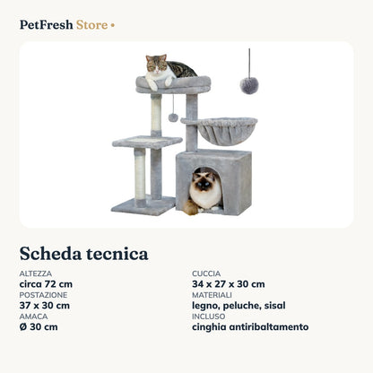 Scheda tecnica albero tiragraffi