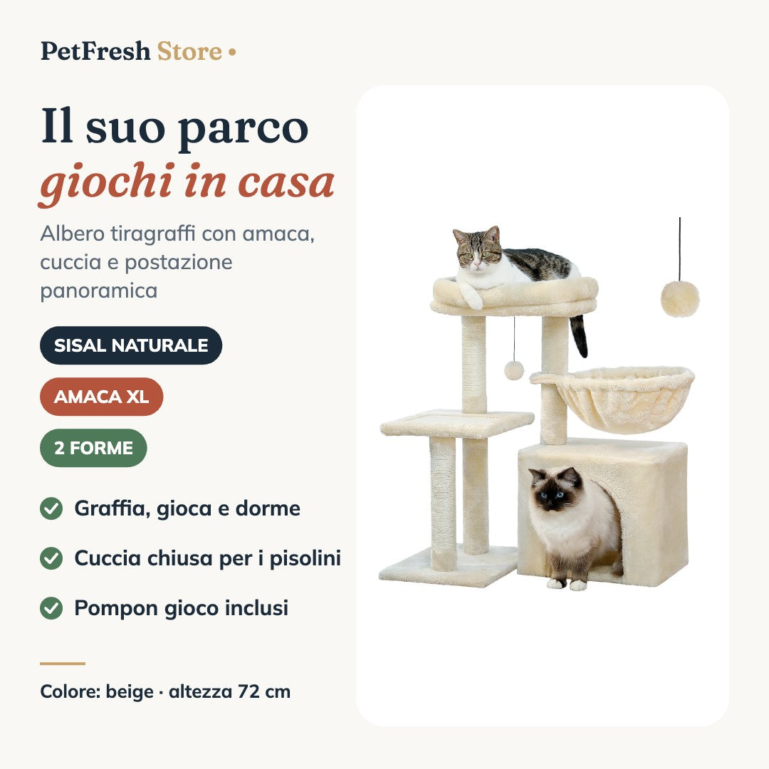 Albero tiragraffi beige