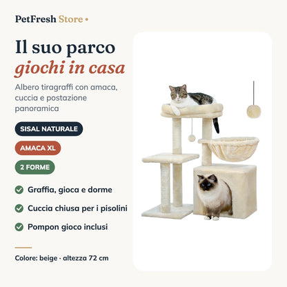Albero tiragraffi beige