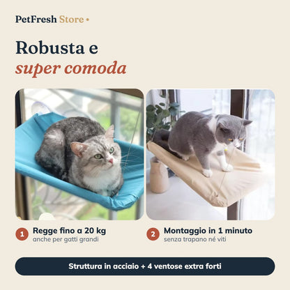 Amaca robusta fino a 20 kg, montaggio facile