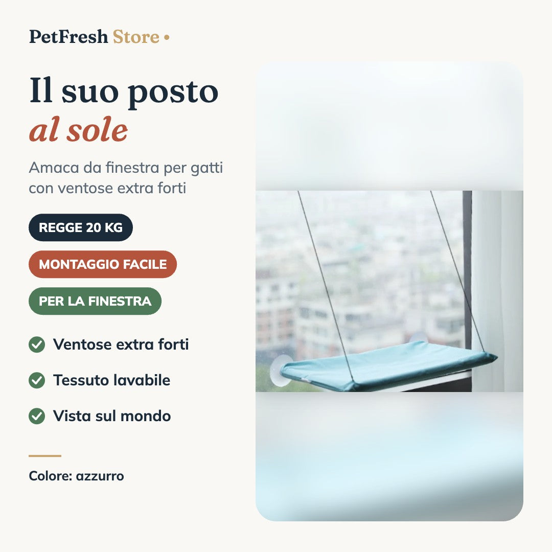 Amaca da finestra azzurra