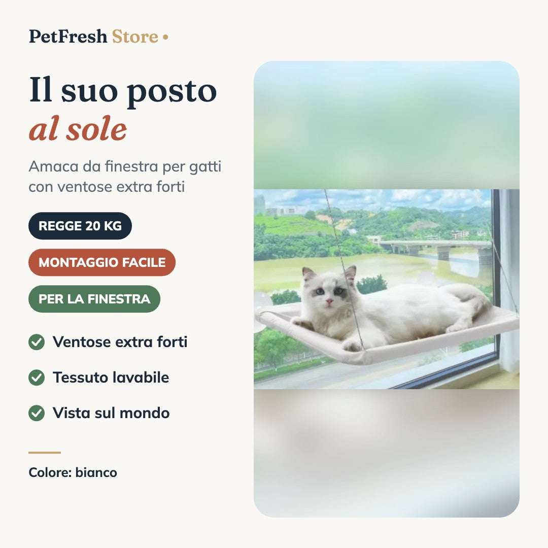 Amaca da finestra bianca