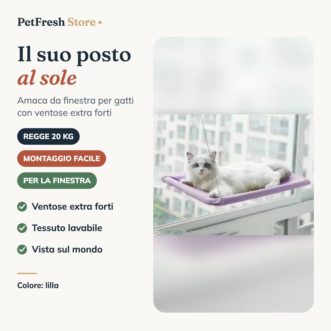 Amaca da finestra lilla