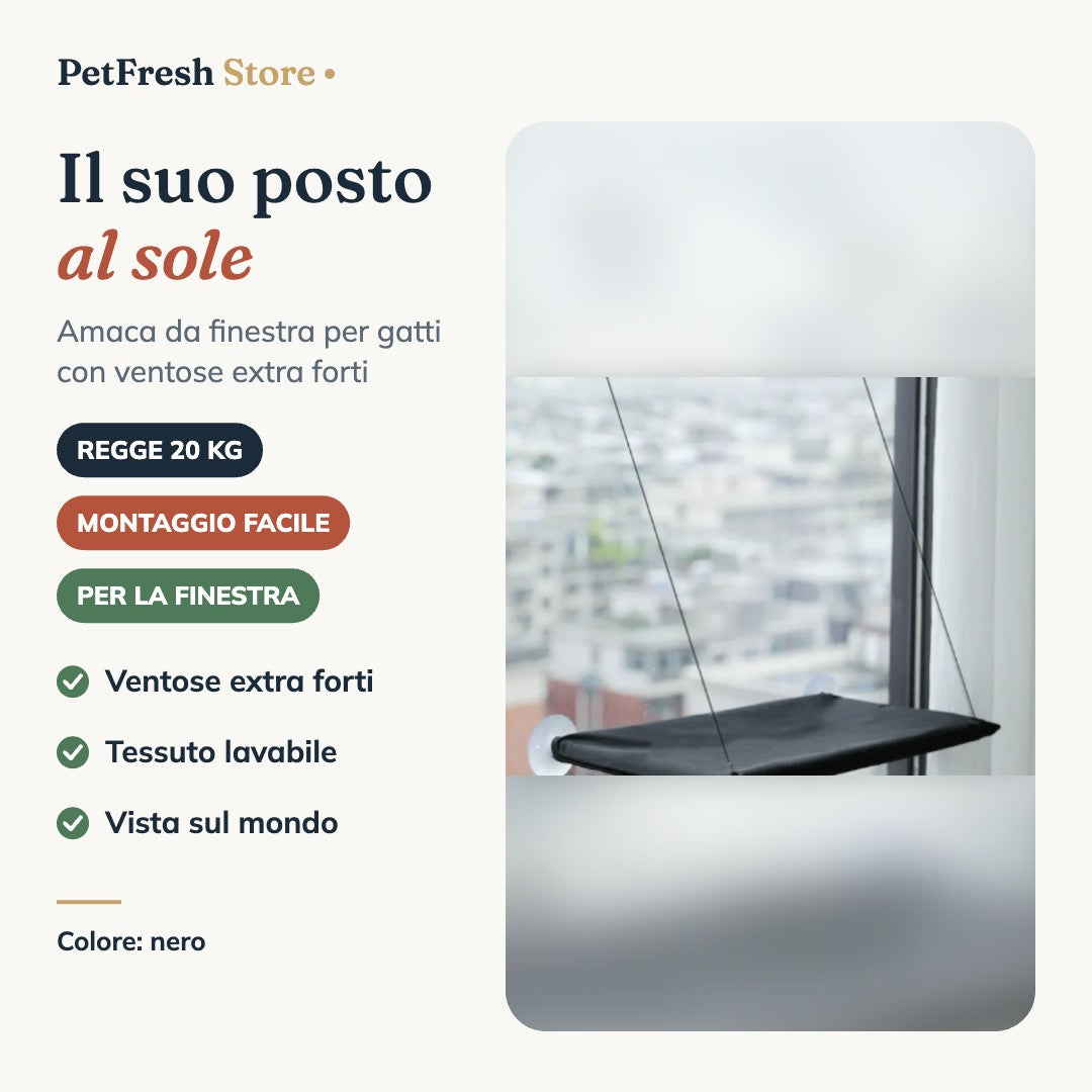 Amaca da finestra nera