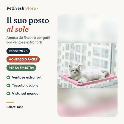 Amaca da finestra rosa