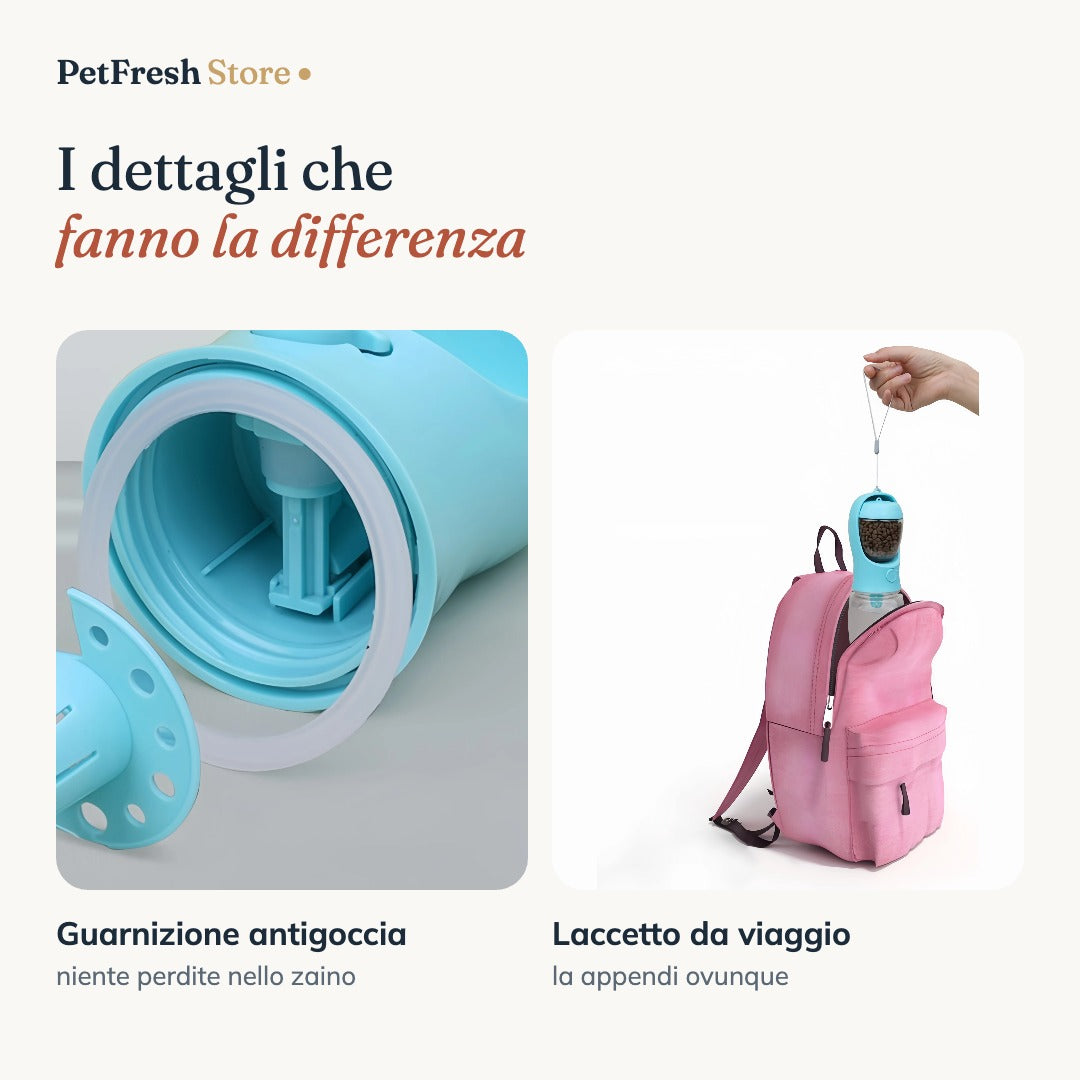Guarnizione antigoccia e laccetto da viaggio