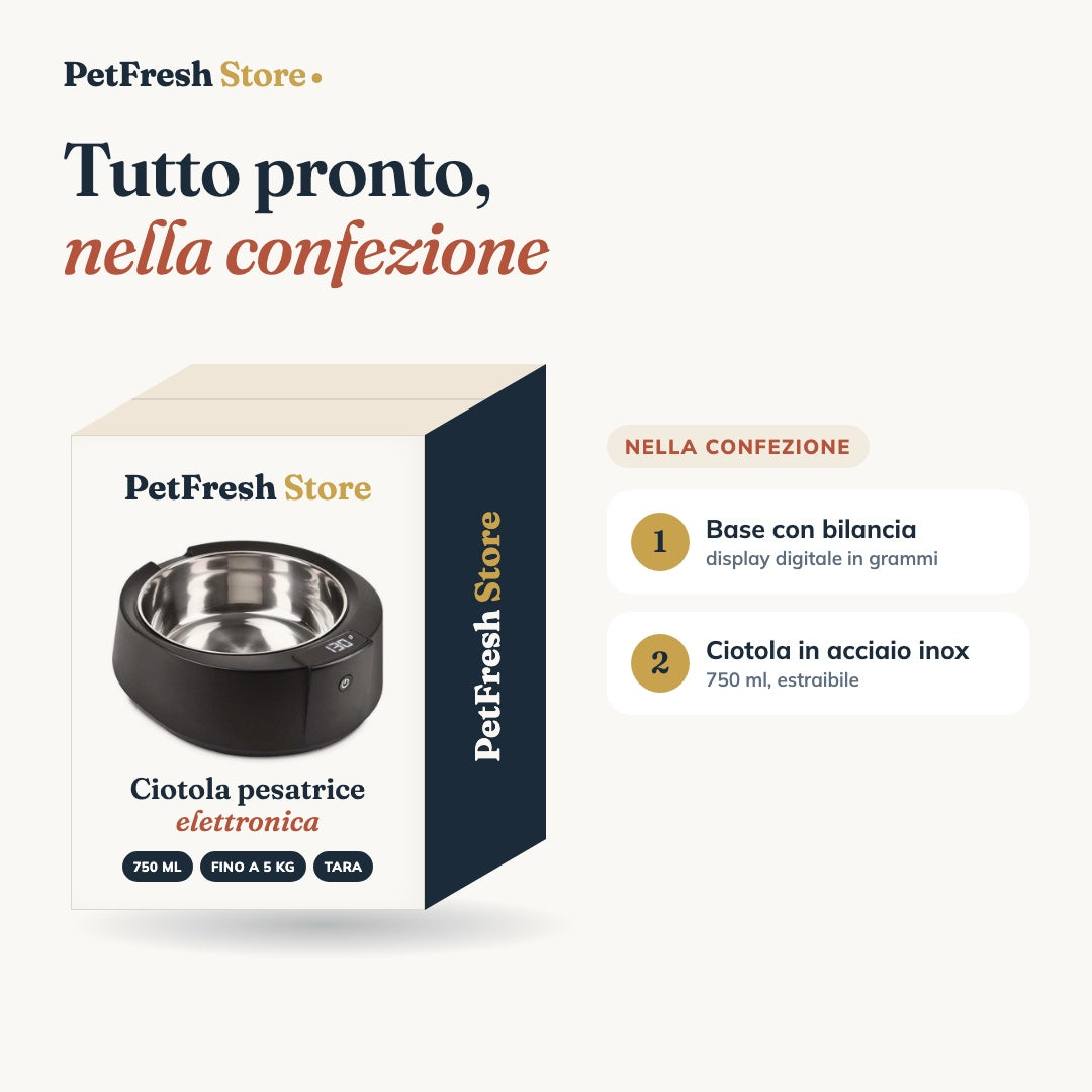 Confezione PetFresh della ciotola pesatrice