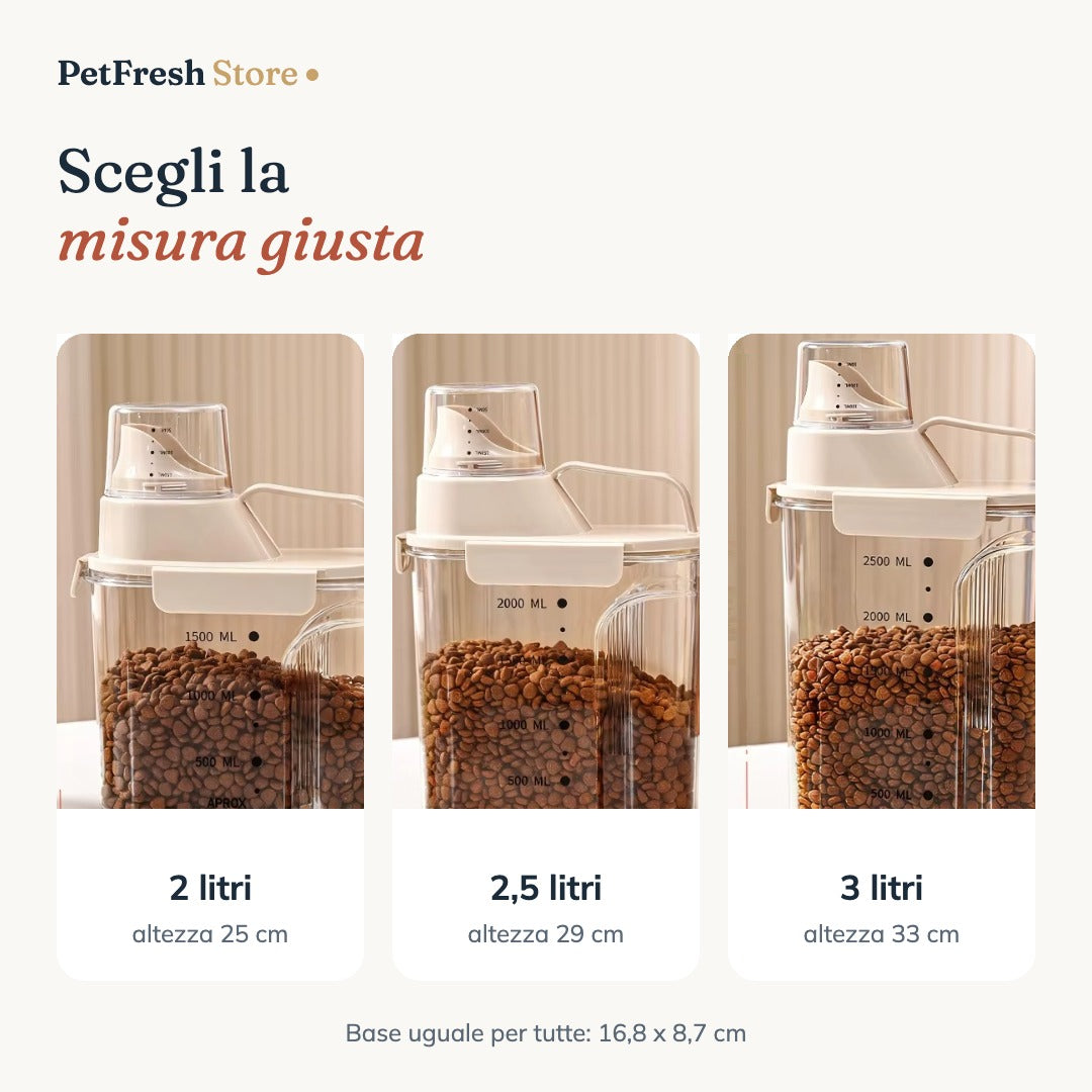 Misure disponibili: 2, 2,5 e 3 litri