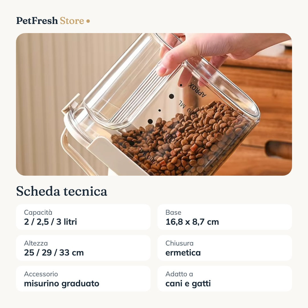 Scheda tecnica contenitore crocchette