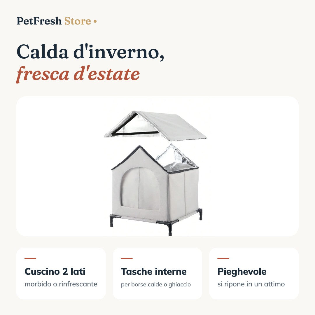 Calda d'inverno e fresca d'estate