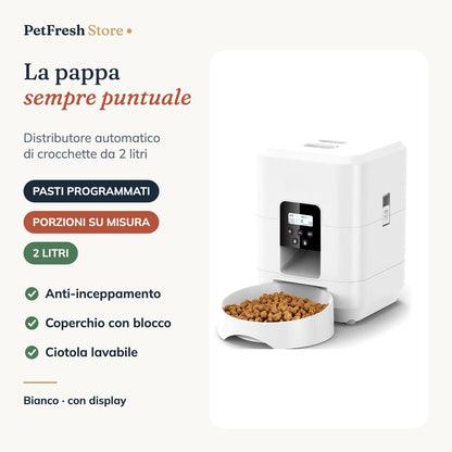 Distributore automatico di crocchette bianco – PetFreshStore