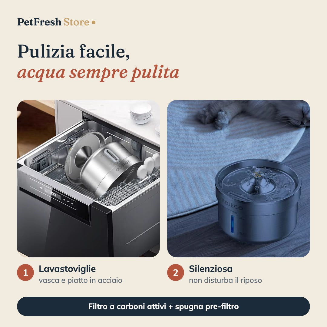 Lavabile in lavastoviglie e silenziosa