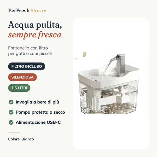 Fontanella per gatti con filtro – PetFreshStore