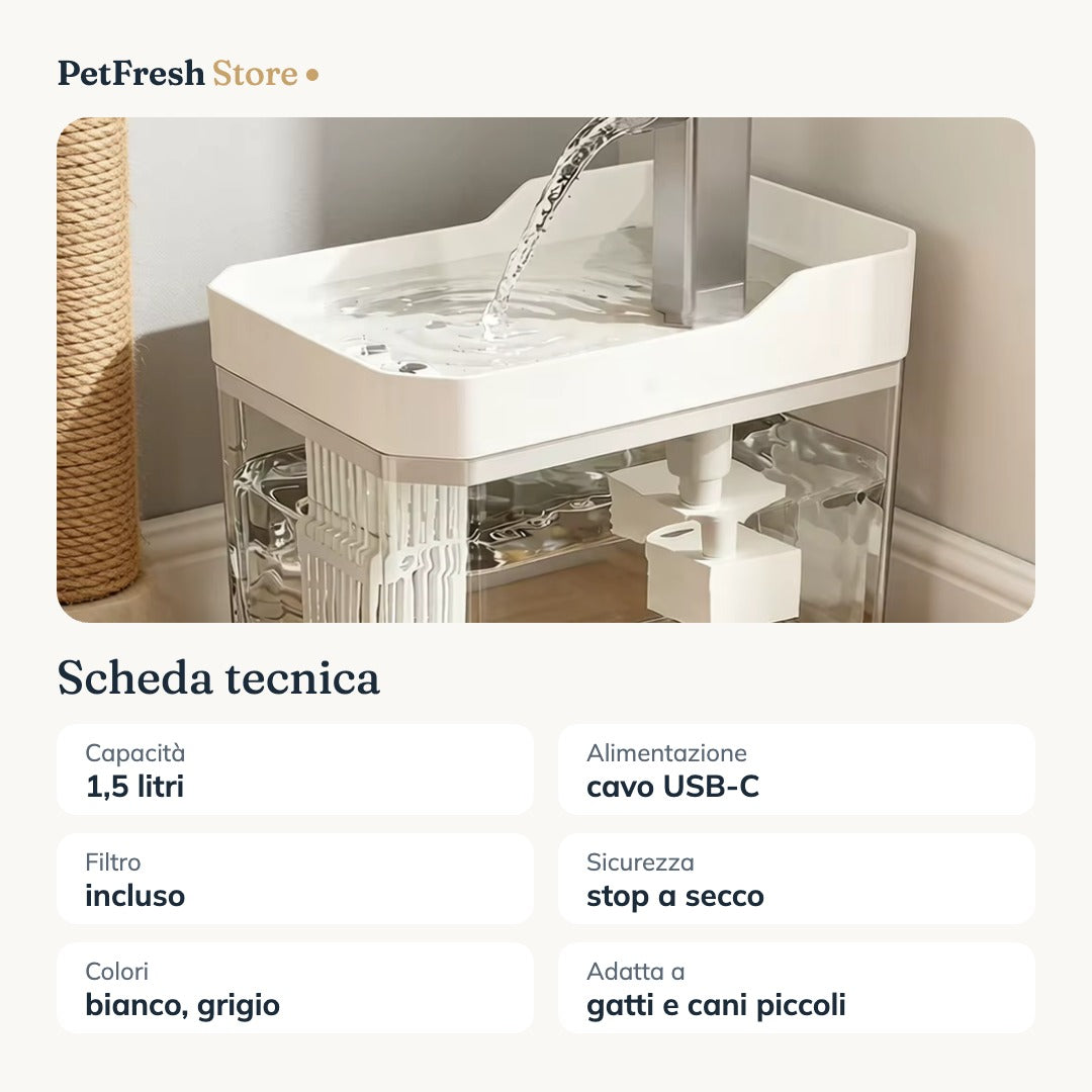 Scheda tecnica fontanella 1,5 litri