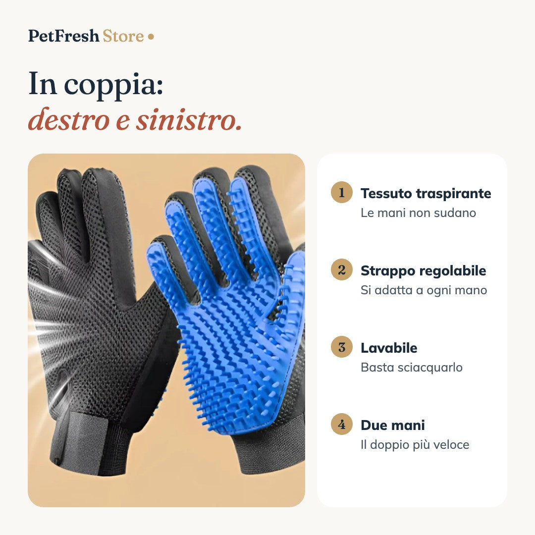 Coppia di guanti destro e sinistro traspiranti