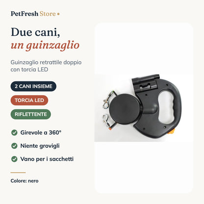 Guinzaglio doppio nero