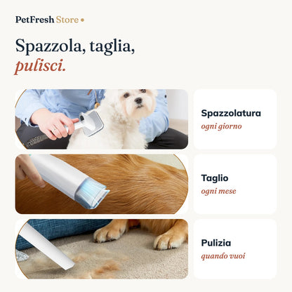 Spazzolatura, taglio e pulizia con il kit