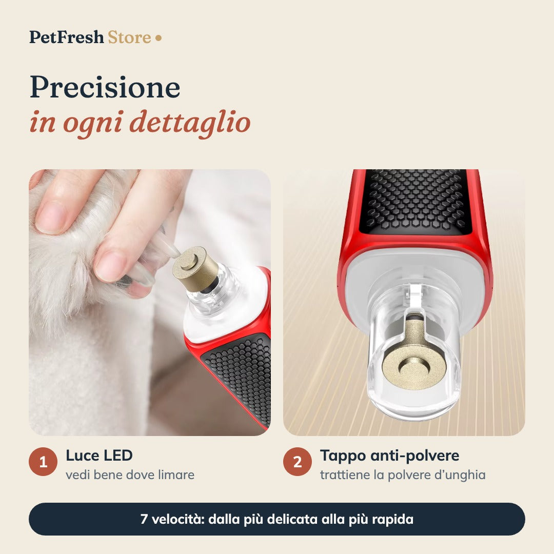 Luce LED e tappo anti-polvere