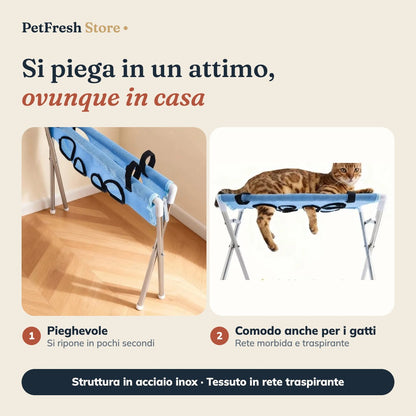 Pieghevole e comodo anche per i gatti