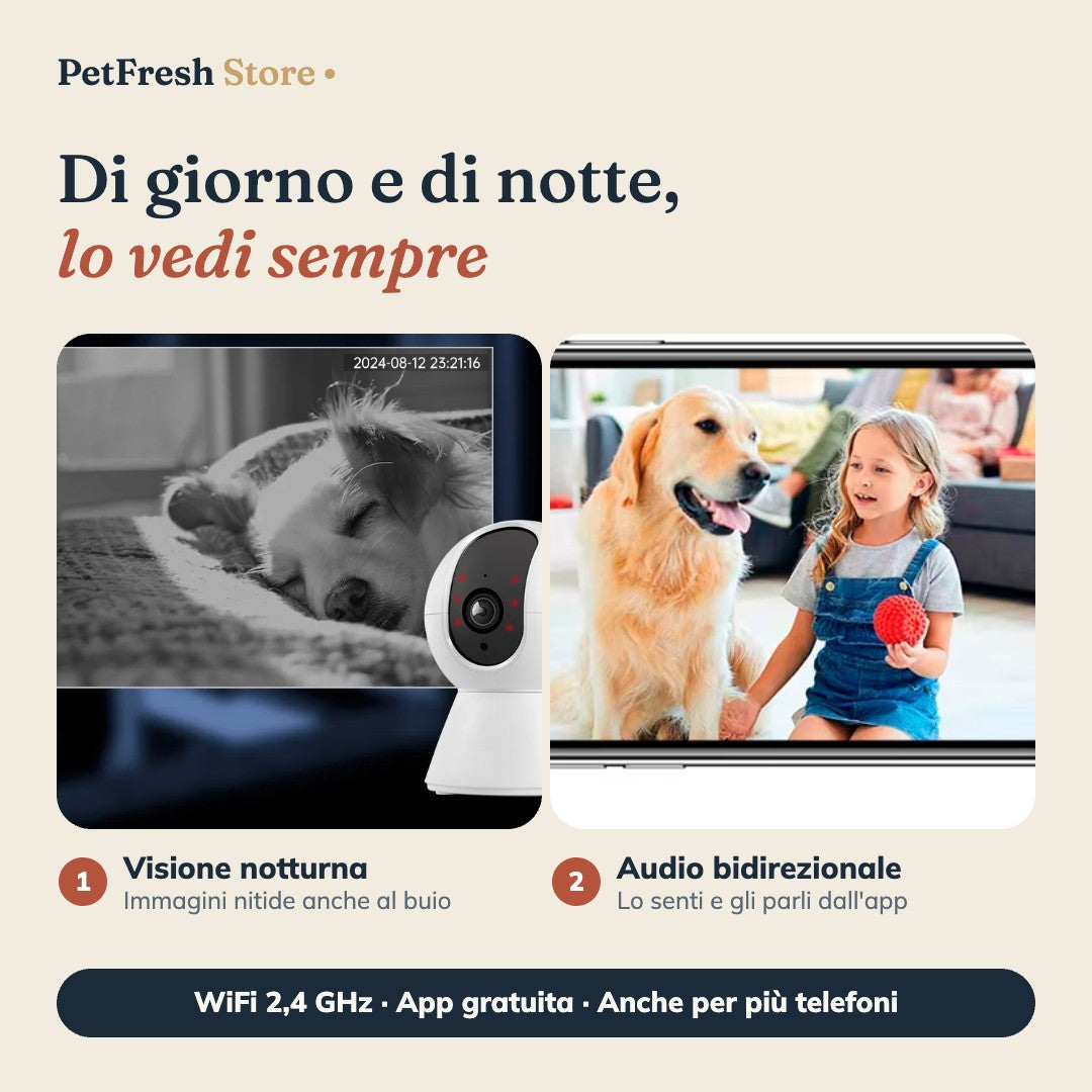 Visione notturna e audio bidirezionale