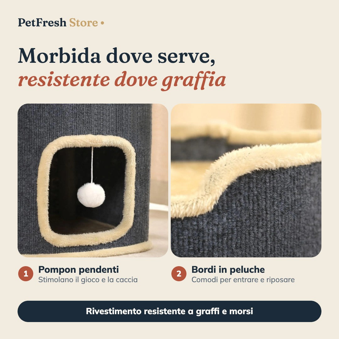 Pompon e bordi in peluche