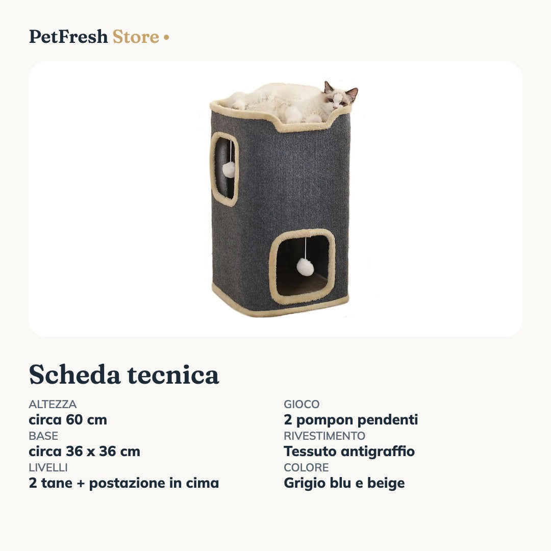 Scheda tecnica torre per gatti