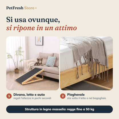 Rampa pieghevole e regolabile