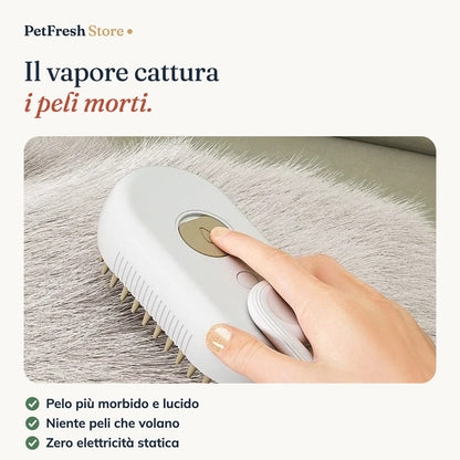 Il vapore cattura i peli morti