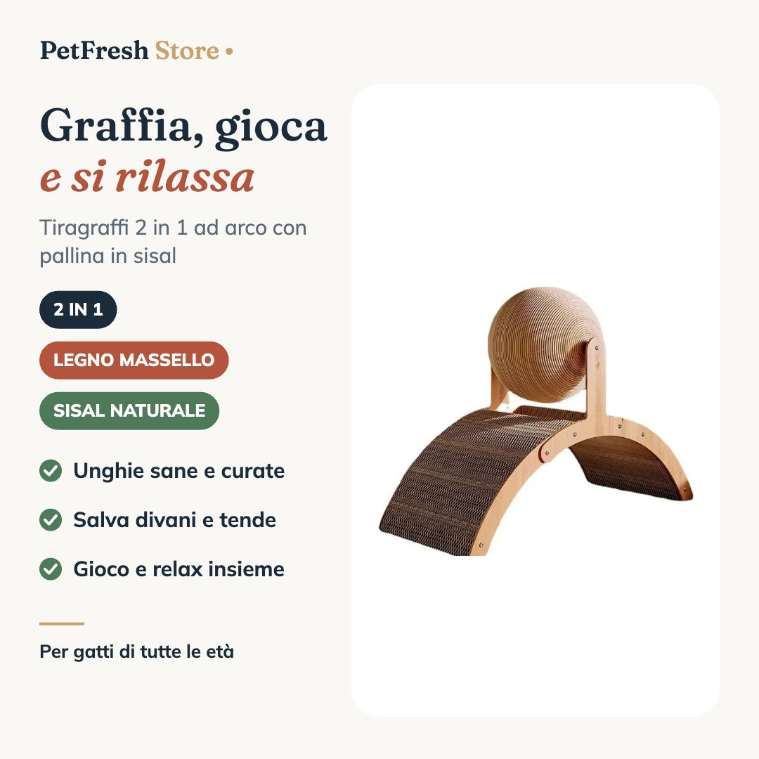 Tiragraffi 2 in 1 ad arco PetFresh