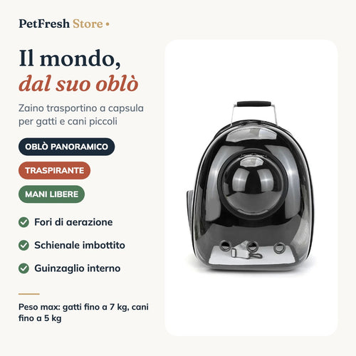 Zaino trasportino a capsula PetFresh