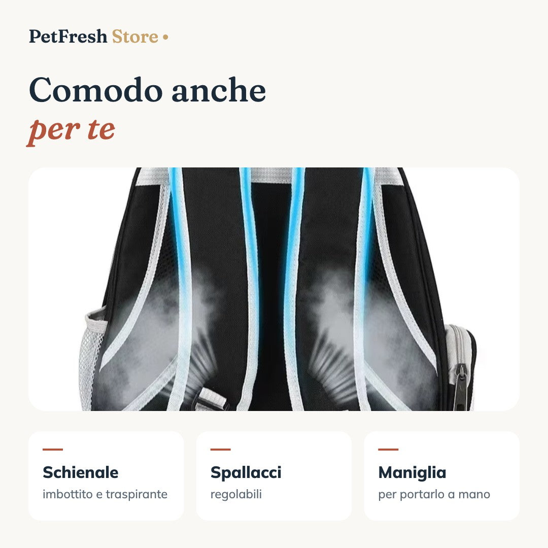 Schienale imbottito e spallacci